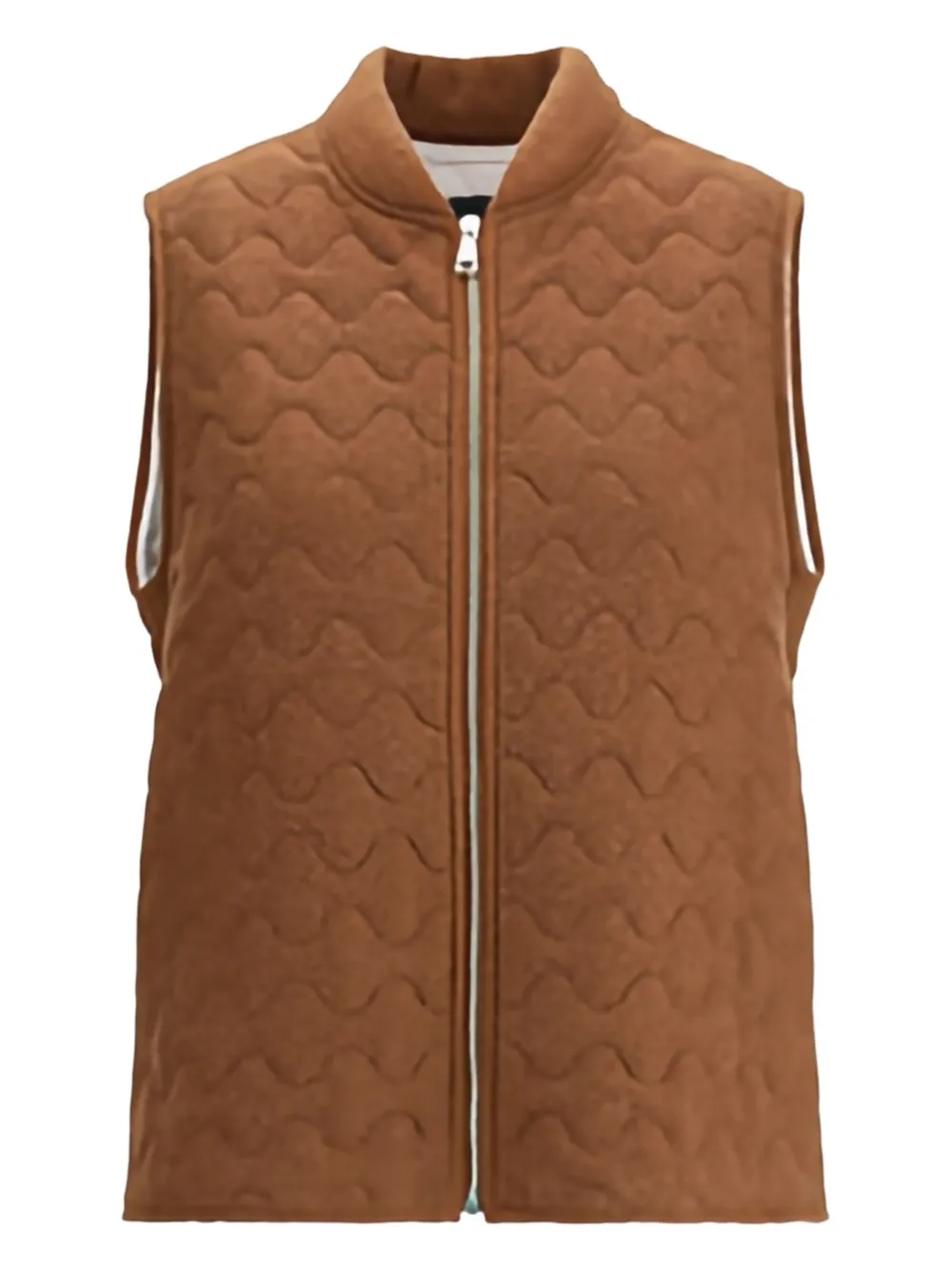 Fabiana Filippi quilted zip-front vest Bruin