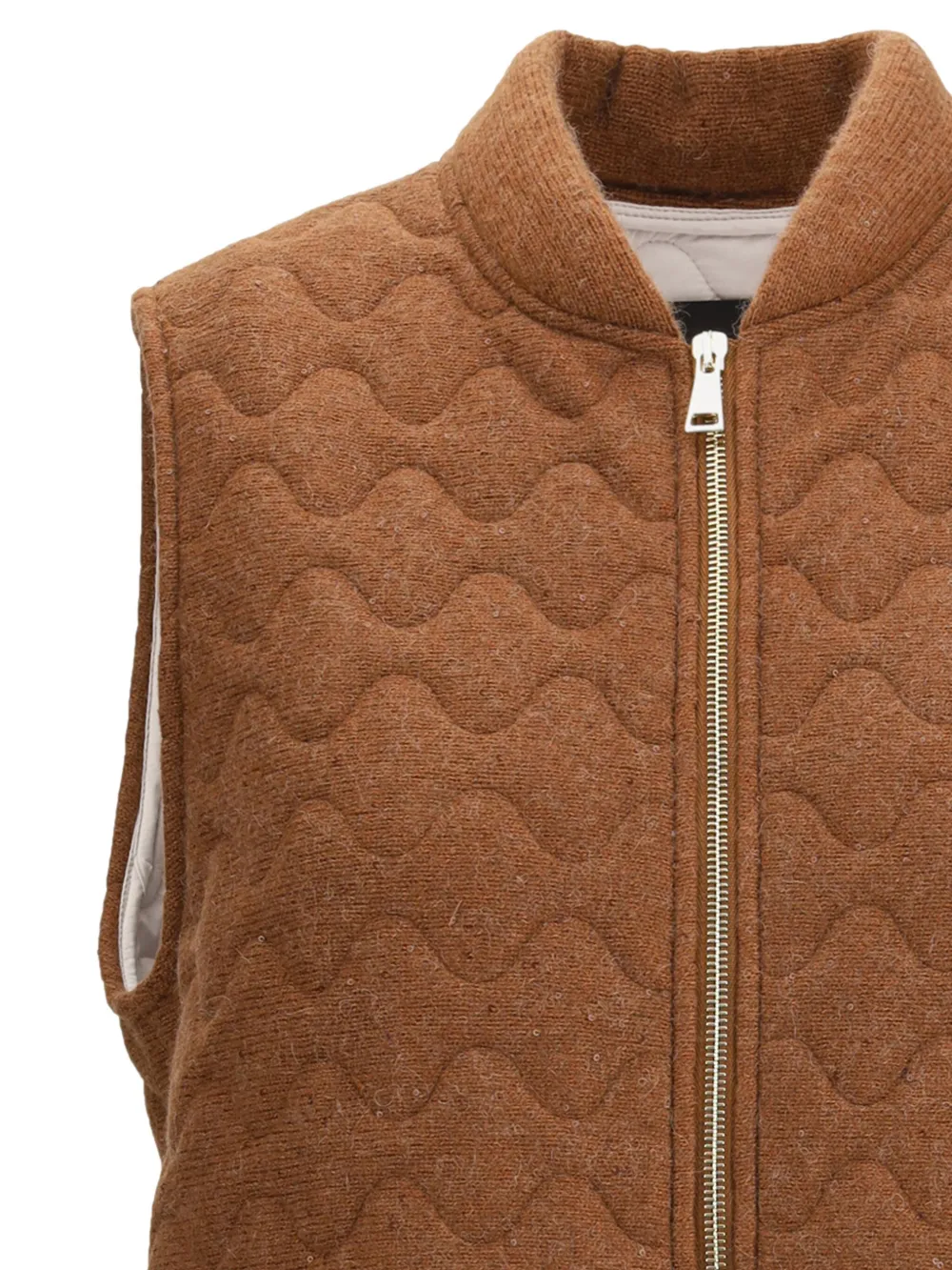 Fabiana Filippi Bodywarmer met rits Bruin