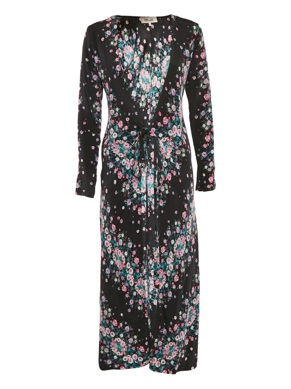 Diane Von Furstenberg Vintage 2024 floral crepe dress | Black | Image 1