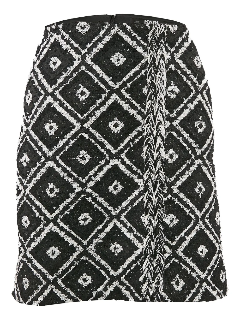 Karl Lagerfeld Vintage tweed geometric skirt | Black | Image 1