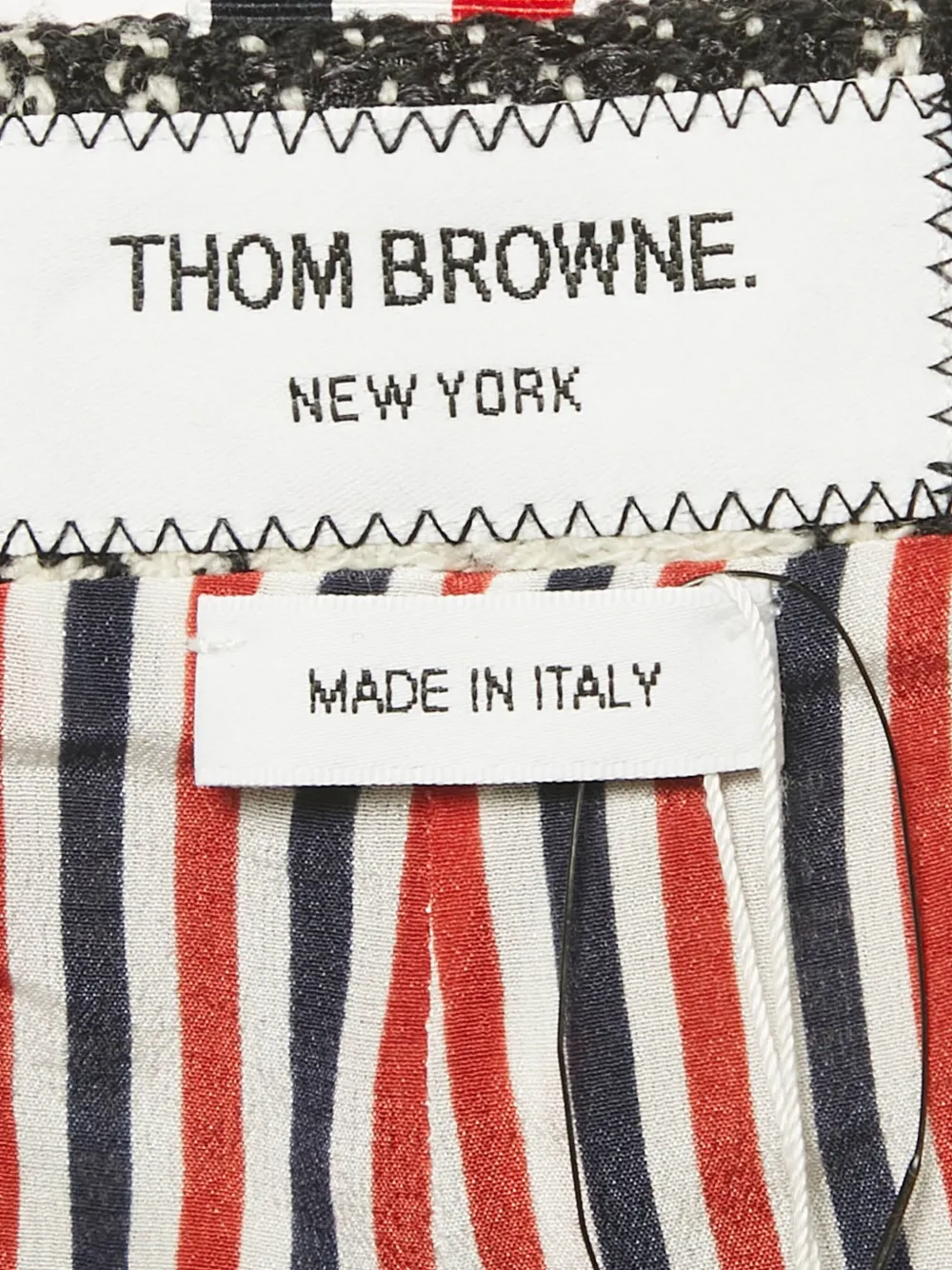 Pre-owned Thom Browne Check-pattern Tweed Skirt In Black