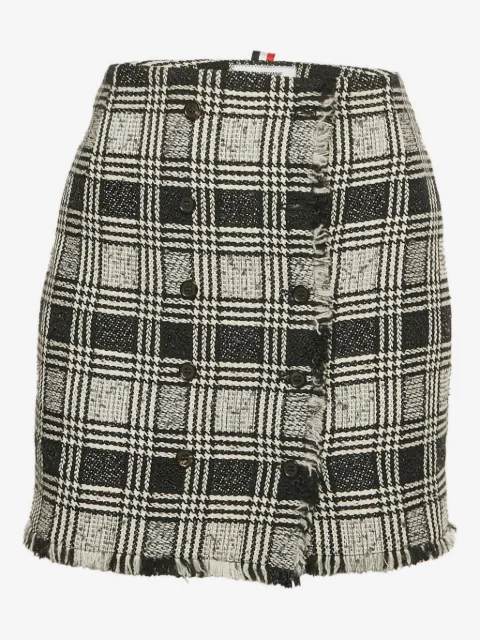 Thom Browne jupe en tweed à carreaux