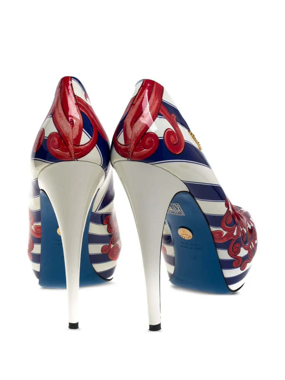 Loriblu 2024 140 mm pumps met plateauzool - Rood