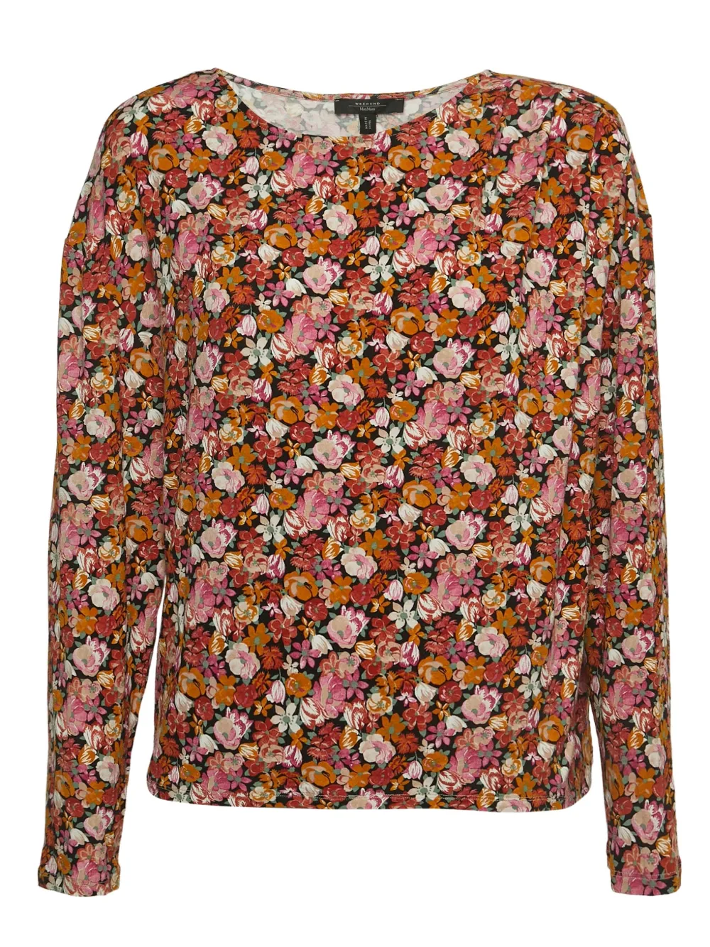 Pre-owned Weekend Max Mara Floral-print Blouse In Orange