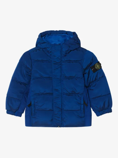 Stone Island Junior veste matelassée à capuche