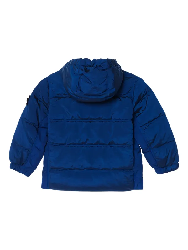Stone Island Junior Hooded Padded Jacket Blue FARFETCH GE