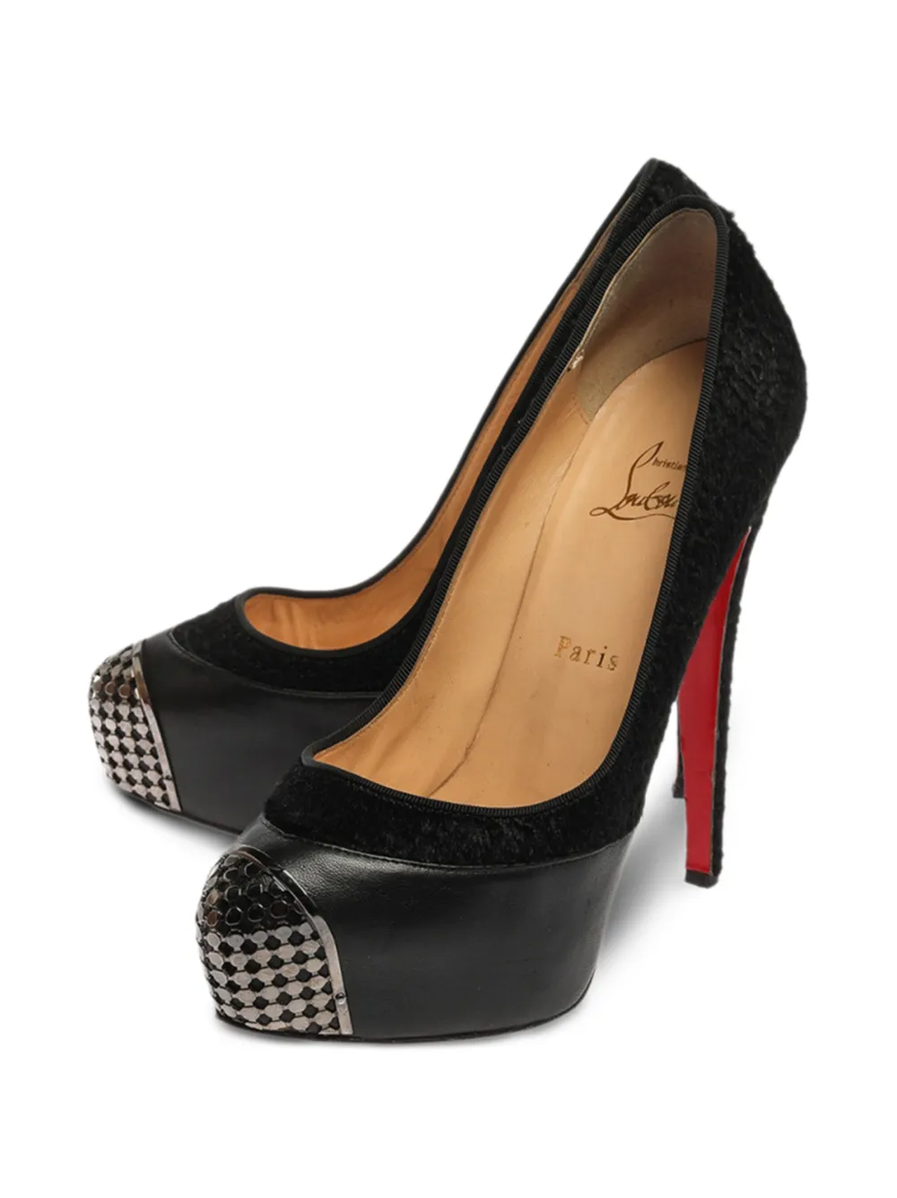 Christian Louboutin Pre-Owned Maggie Plateau-Pumps aus Wildleder 145mm - Schwarz