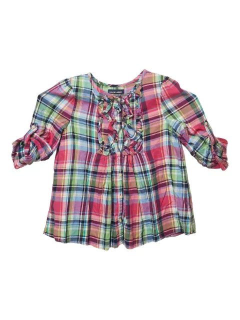 Polo Ralph Lauren Vintage checked ruffle blouse