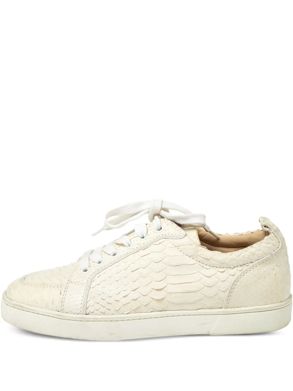 Christian Louboutin Pre-Owned python-leather sneakers | White | Image 1
