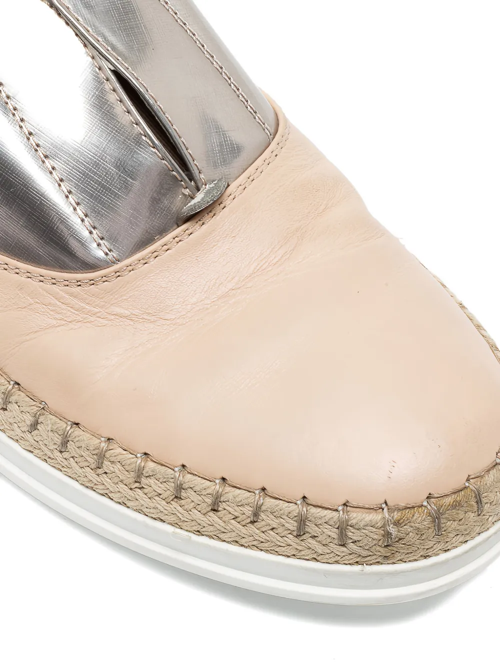 TOD'S VINTAGE Pre-owned Espadrille Leather Sneakers In Neutral