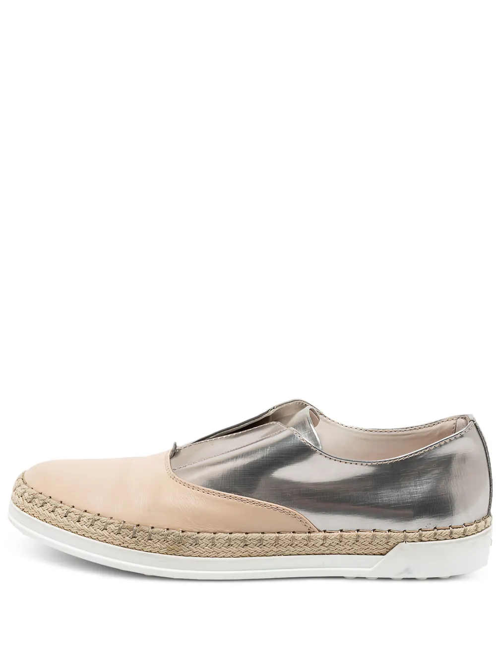Click to view more detailed imagery on our partner's website Pre-owned Tod's Vintage Espadrille Leather Sneakers In Neutral