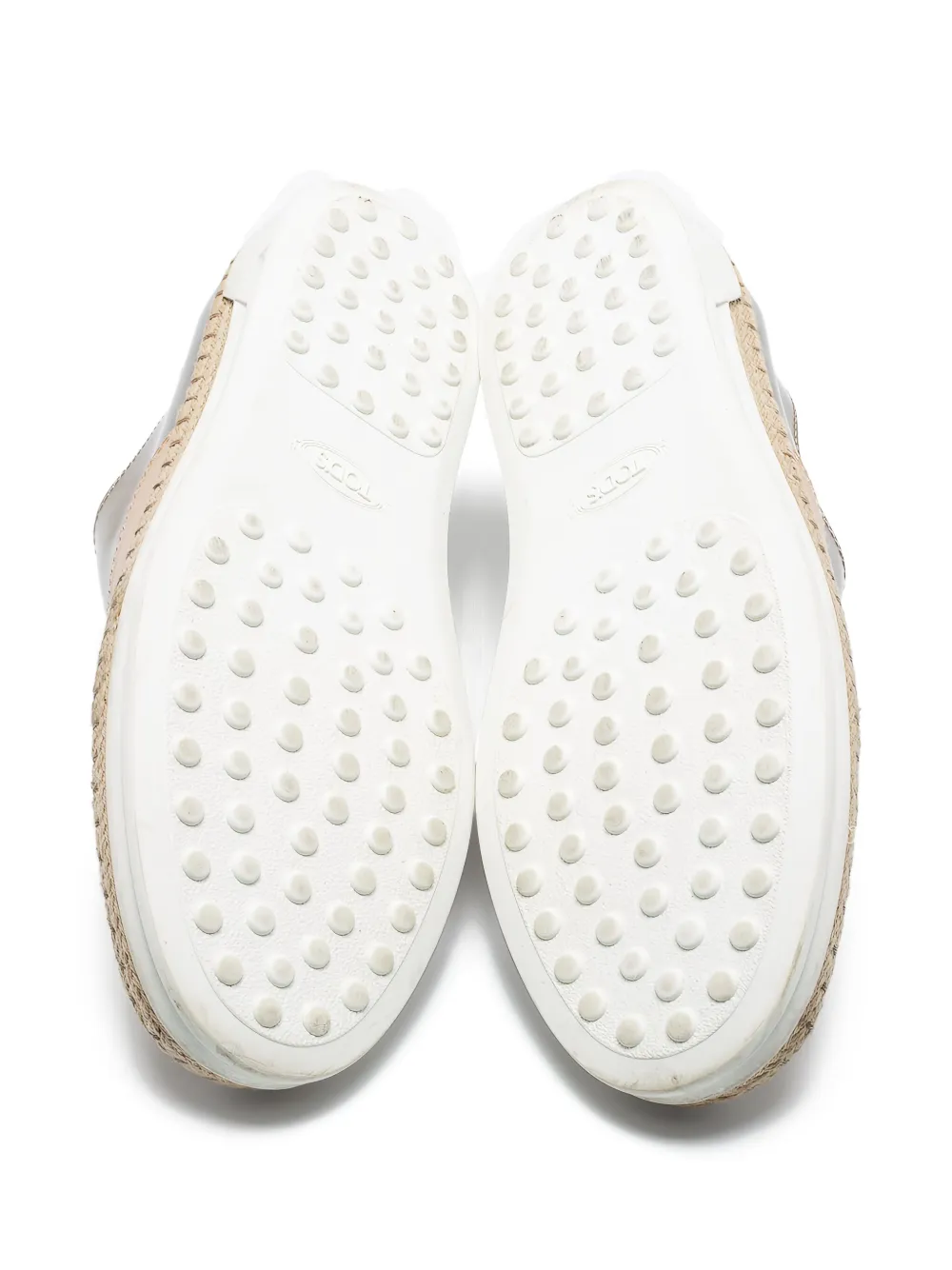 TOD'S VINTAGE Pre-owned Espadrille Leather Sneakers In Neutral