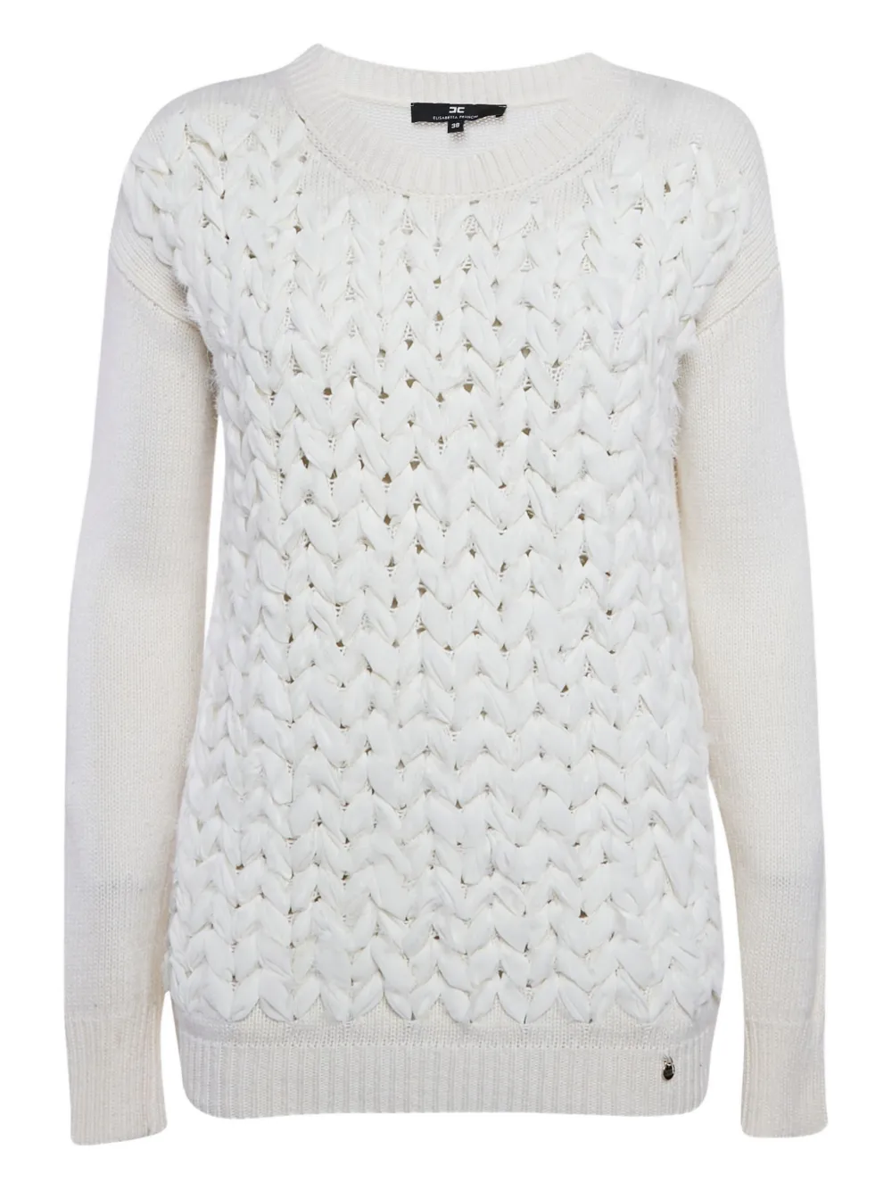 Elisabetta Franchi cable-knit sweater | White | Image 1