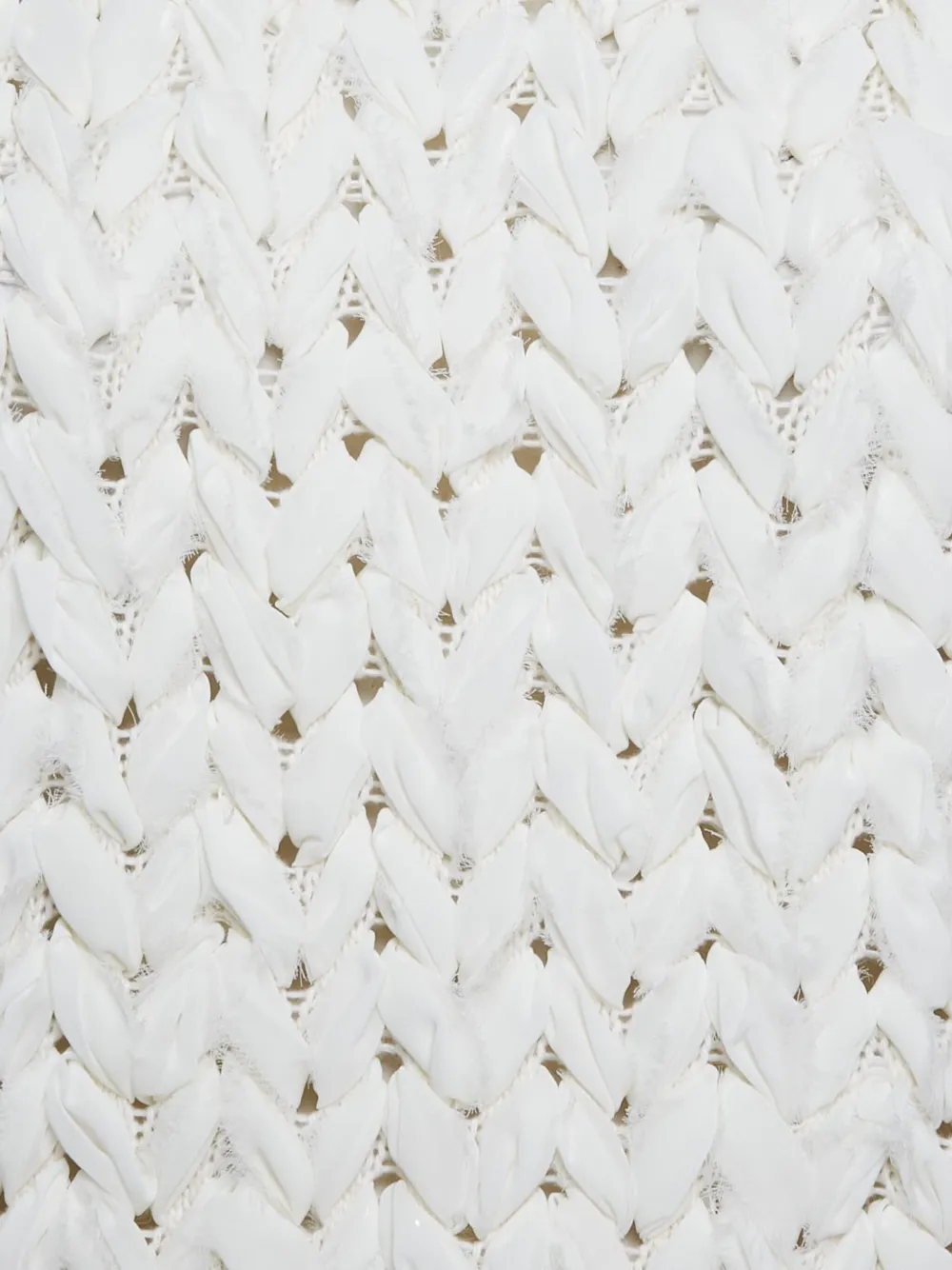 Pre-owned Elisabetta Franchi Cable-knit Sweater In White