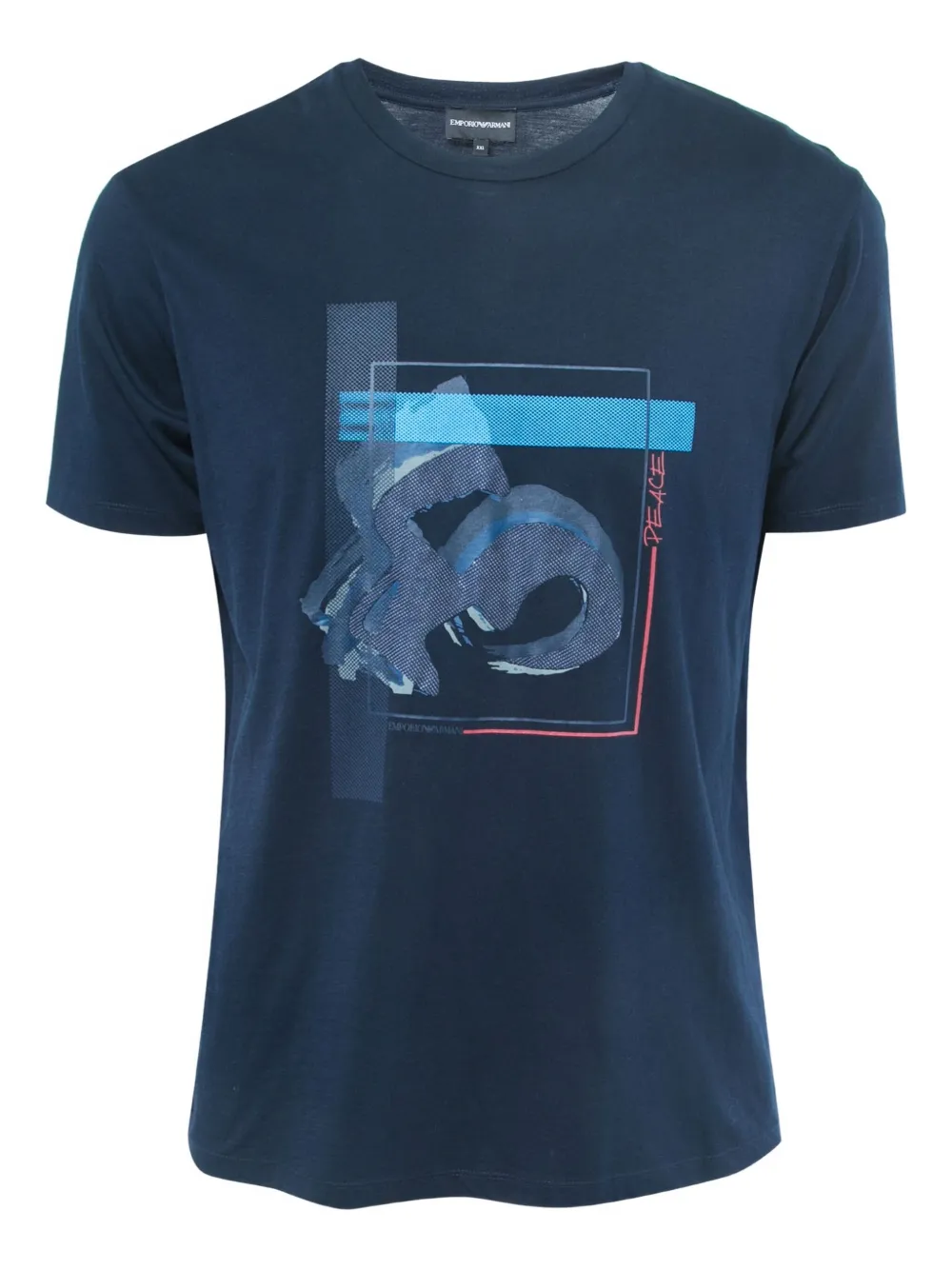 Emporio Armani Pre-Owned abstract-print T-shirt | Blue | Image 1