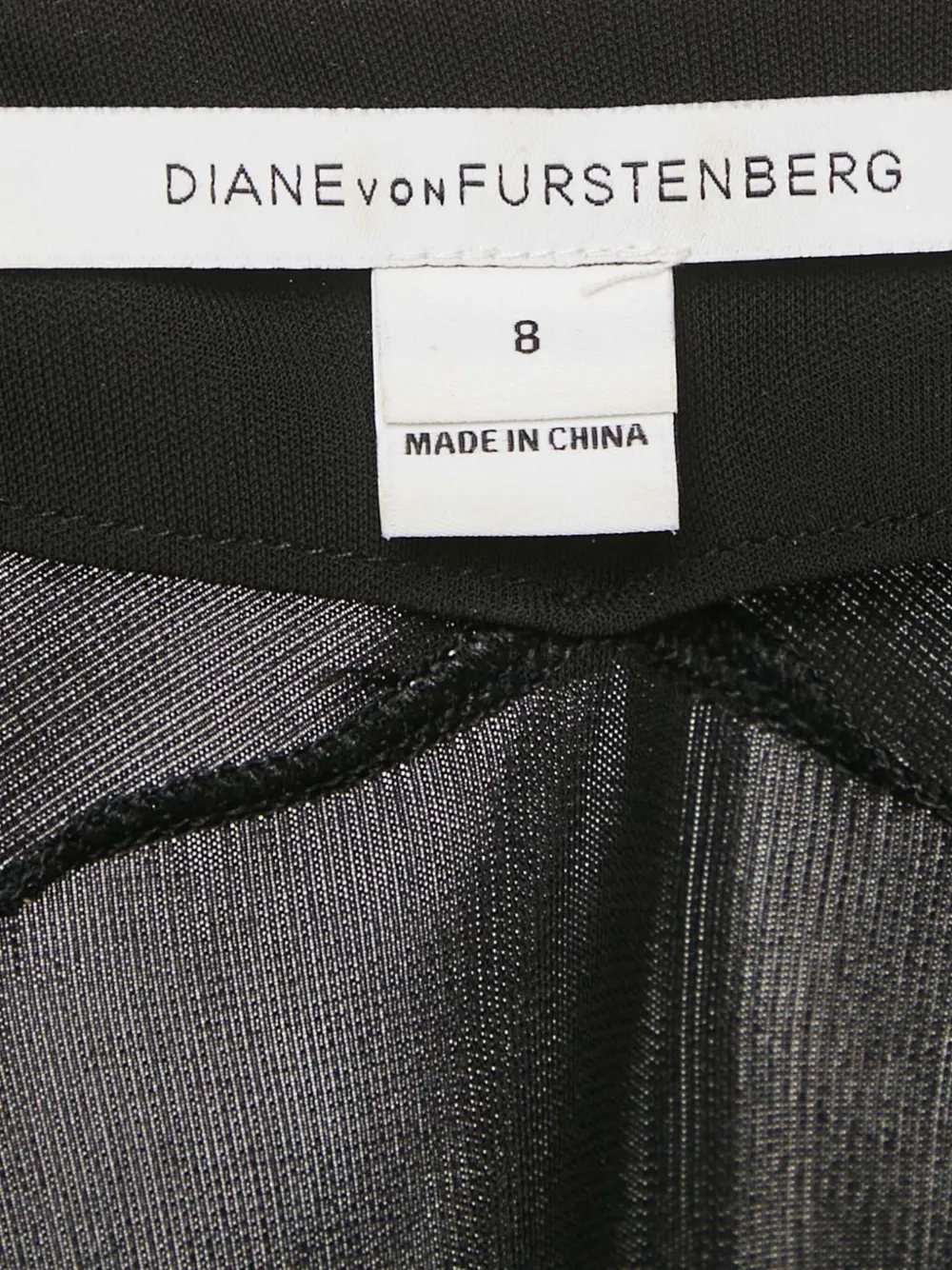 Pre-owned Diane Von Furstenberg Vintage 2024 Printed Wrap Dress In Black