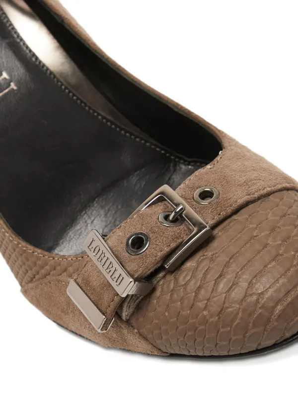 Loriblu バックル スエードシューズ 90mm | ブラウン | FARFETCH JP