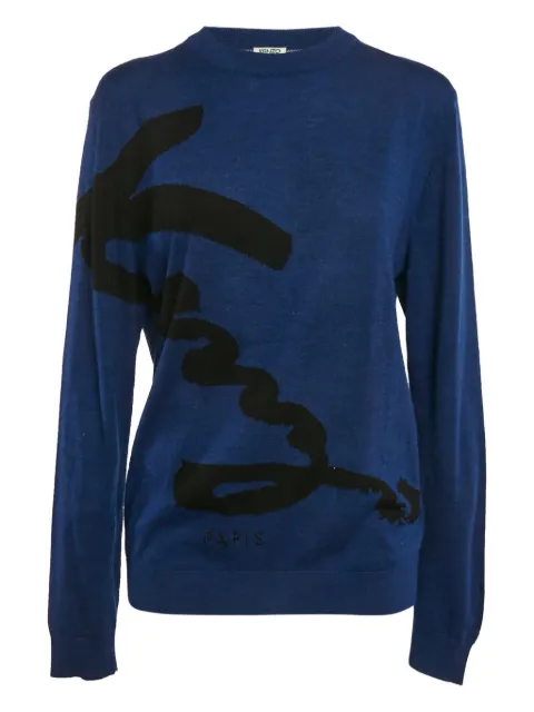 Kenzo Pre-Owned Intarsia knit sweater