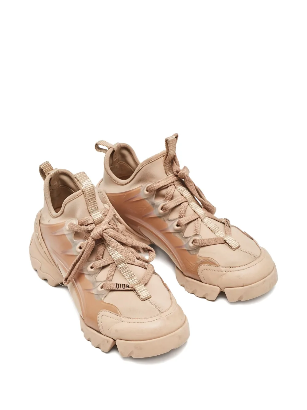 Pre-owned Dior Neoprene Rubber Sneakers In Neutral