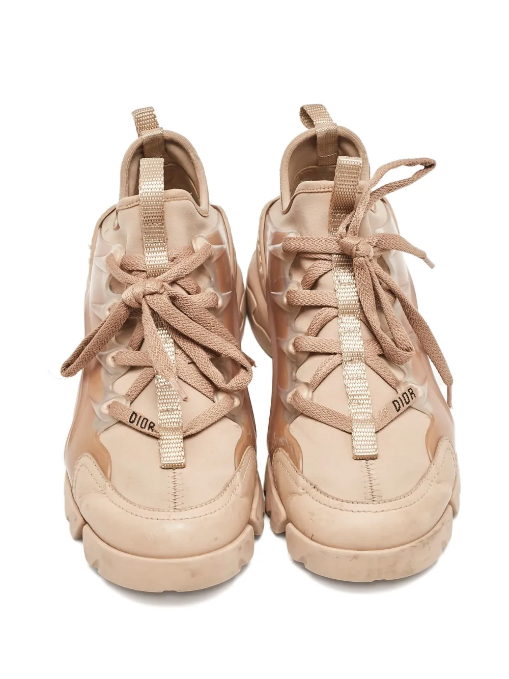 Pre-owned Dior Neoprene Rubber Sneakers In Neutral