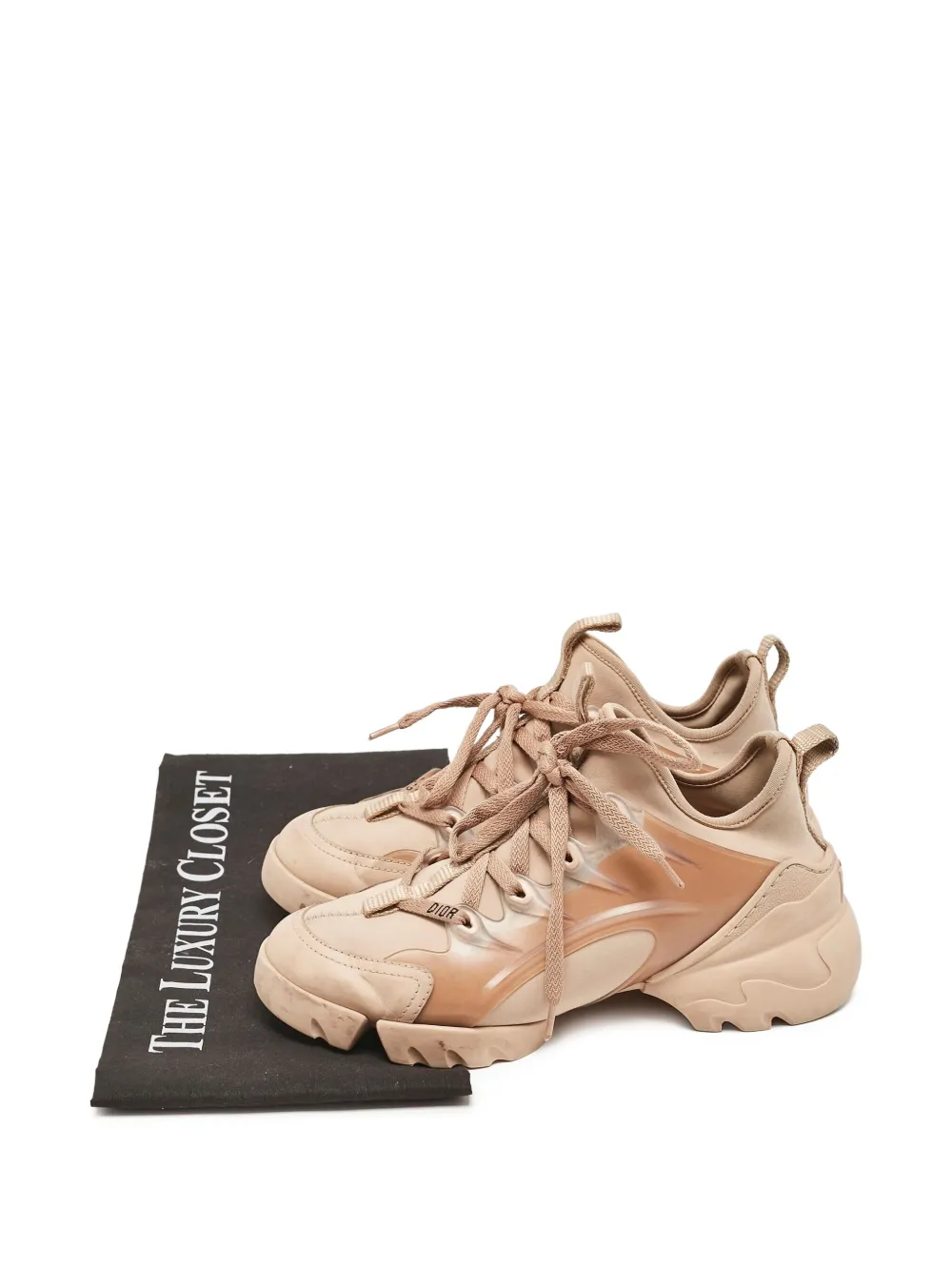 Pre-owned Dior Neoprene Rubber Sneakers In Neutral