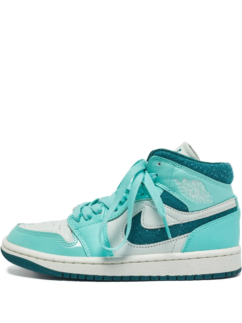 Pre-owned Jordan 2023 Air  1 Patent-leather Sneakers In Green