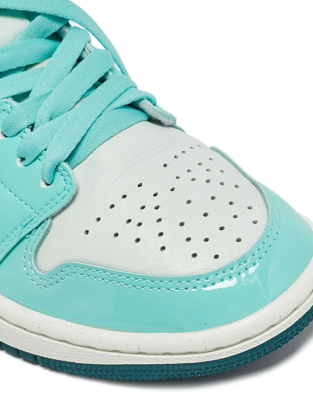 Pre-owned Jordan 2023 Air  1 Patent-leather Sneakers In Green