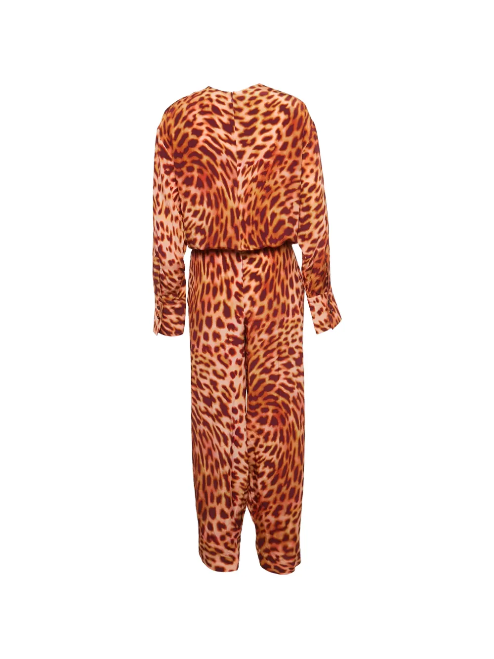 Stella McCartney Pre-Owned leopard-print tie-up jumpsuit - Oranje