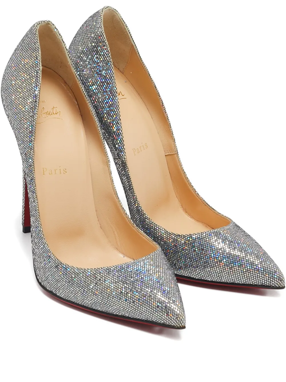 Christian Louboutin Pre-Owned Pigalle Follies Pumps mit spitzer Kappe 120mm - Silber