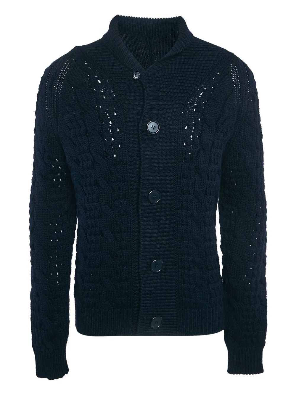 Prada Pre-Owned cardigan en maille torsadée | bleu | Image 1