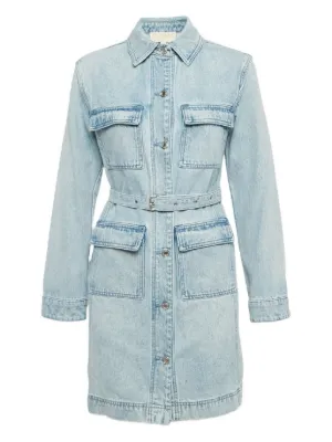 farfetch denim dress Acne Studios Frayed Denim Dress | Blue