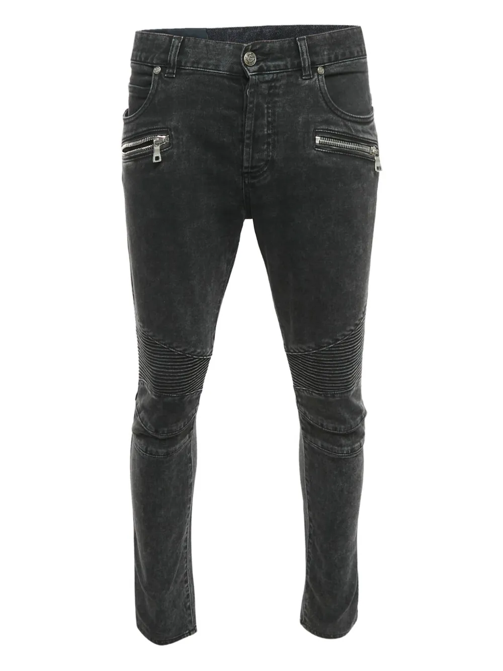 Balmain Pre-Owned zipper-detail jeans | Black | Image 1