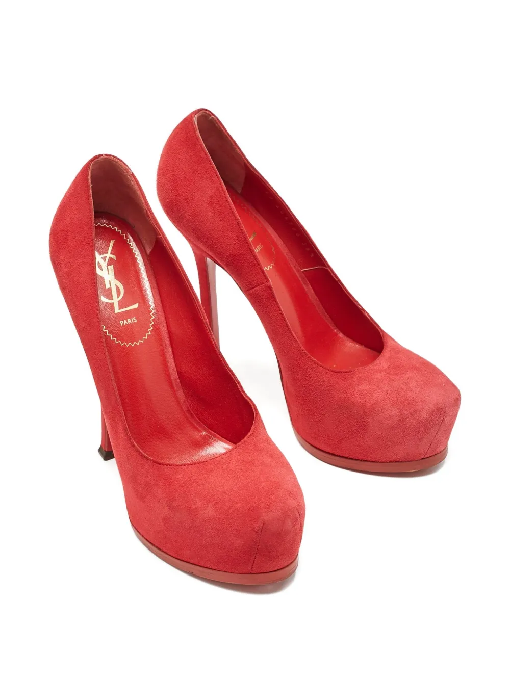 Saint Laurent Pre-Owned 150 mm Tribtoo suède pumps - Rood