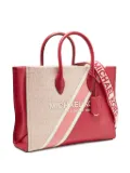 Michael Kors Vintage Mirella diagonal-stripe leather tote bag - Red