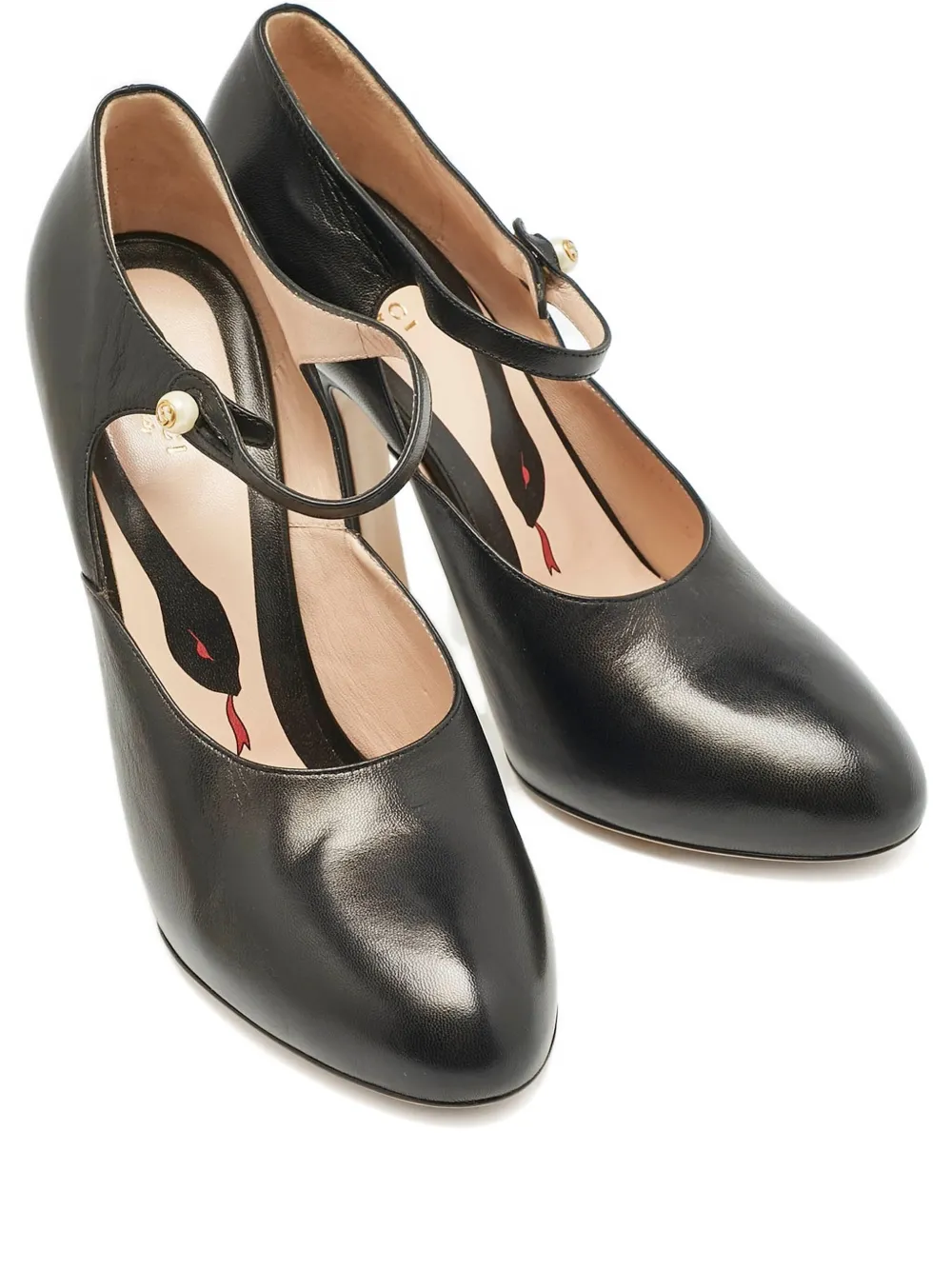 Gucci Pre-Owned Lesley Pumps mit Schlangendetail 120mm - Schwarz