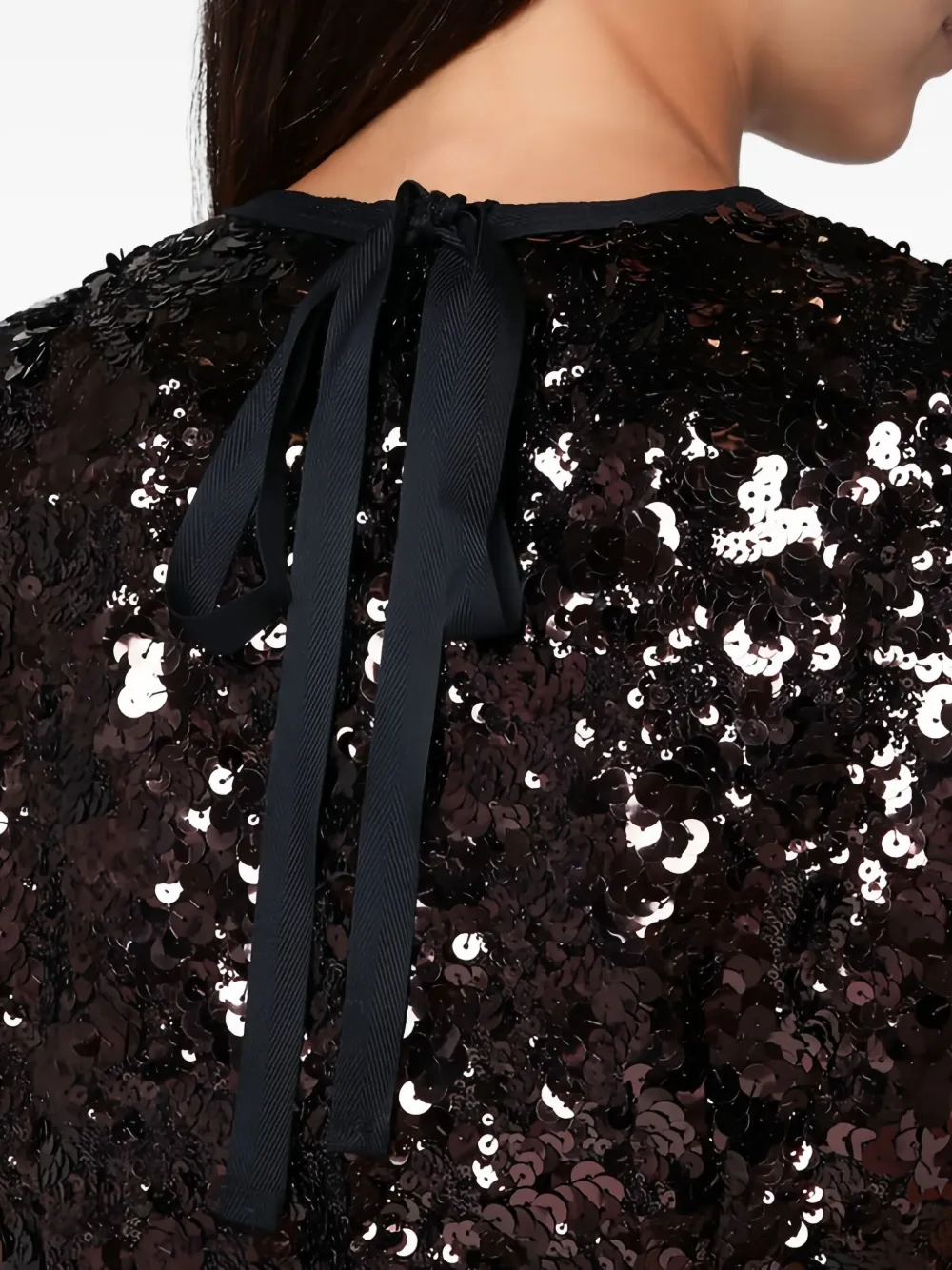 Prada Top verfraaid met pailletten F0051 PRUGNA