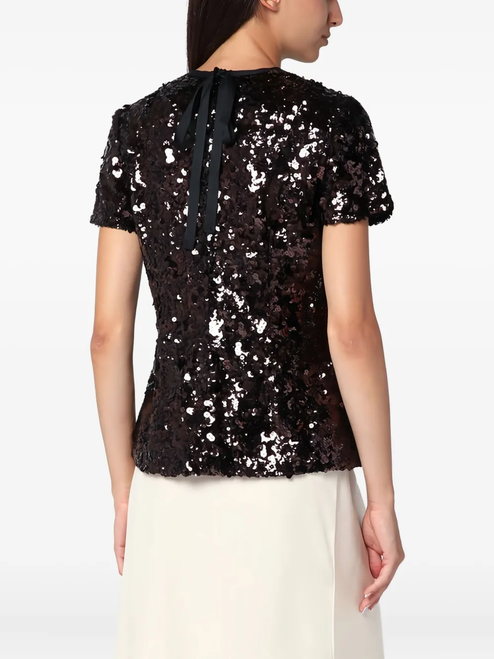 Prada Top verfraaid met pailletten F0051 PRUGNA