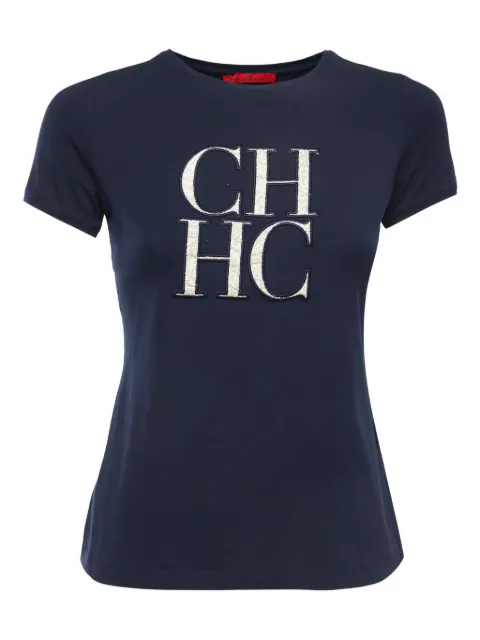 Carolina Herrera Vintage logo-patch T-shirt