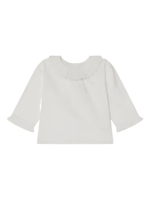Bonpoint playera manga larga con cuello plisado