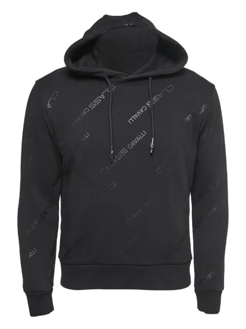 Just Cavalli Vintage embroidered cotton hoodie