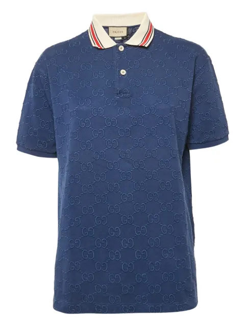Gucci Pre-Owned GG pattern cotton polo shirt