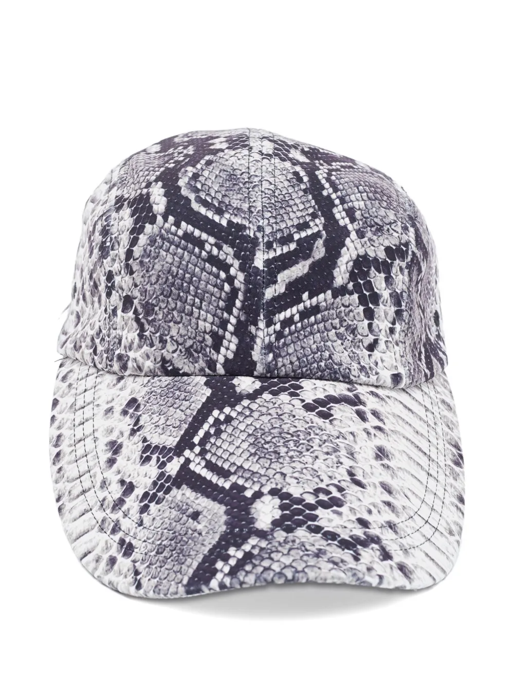 Norma Kamali Vintage snakeskin-print baseball cap | Black | Image 1