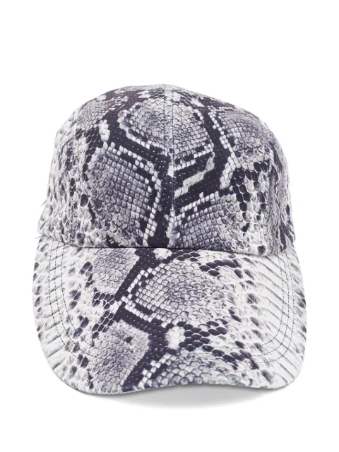 Norma Kamali Vintage snakeskin-print baseball cap