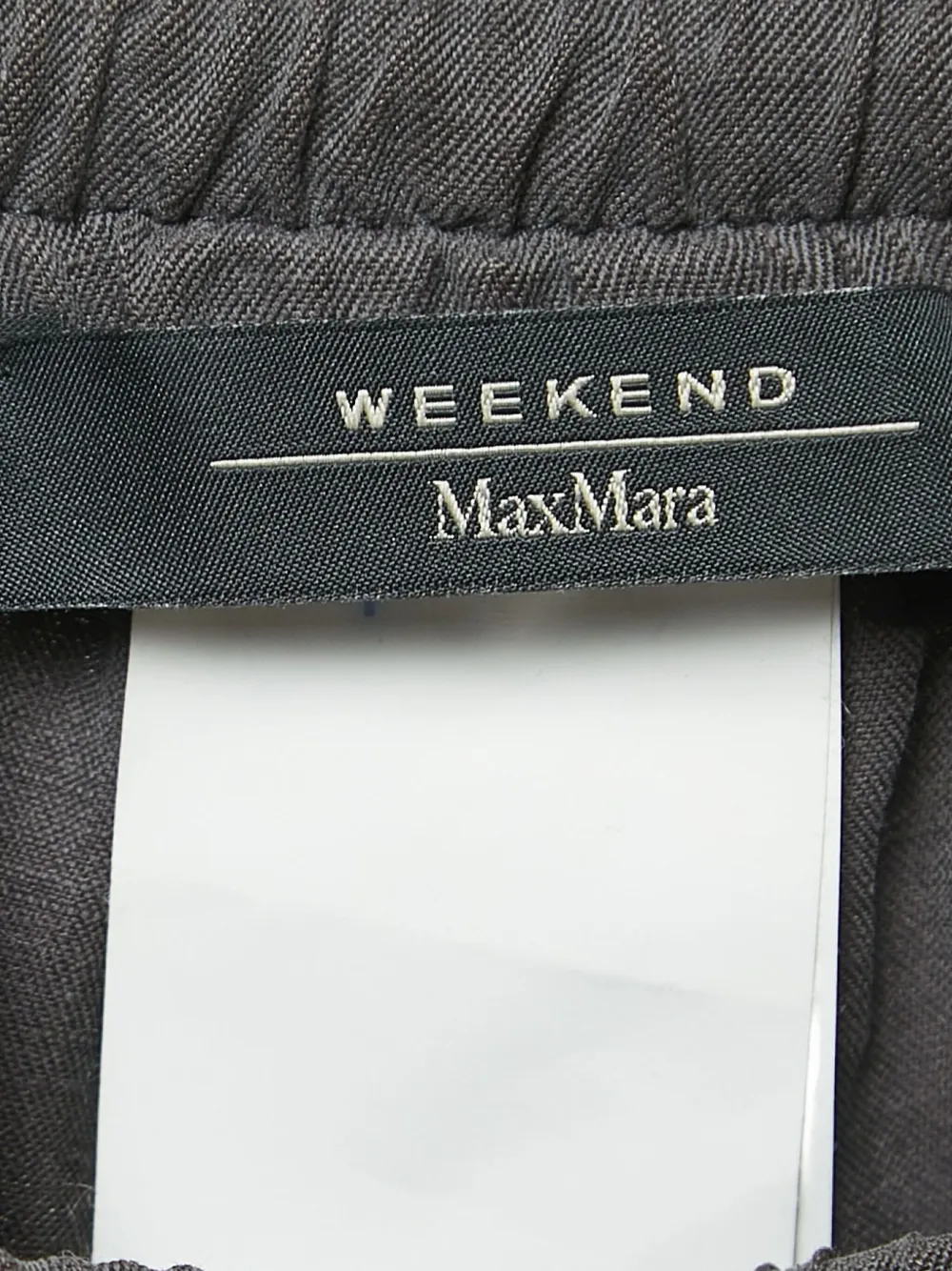 Pre-owned Weekend Max Mara Silk Blend Straight-leg Track Pants In Gray