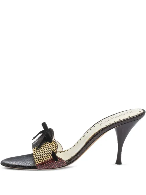 Saint Laurent Pre-Owned snakeskin bow sandals
