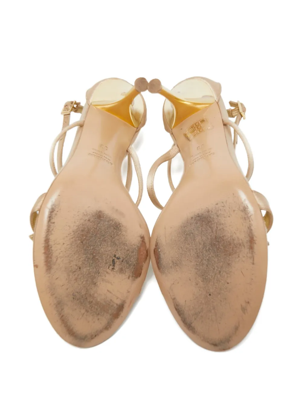 Loriblu 90 mm satijnen sandalen met strik - Beige