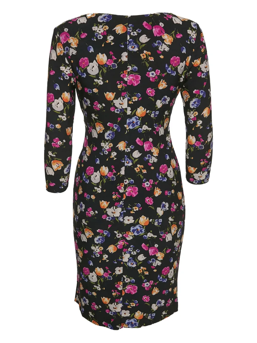 Ralph Lauren Vintage Gedrapeerde jurk met bloemenprint - Blauw
