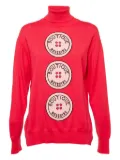 Moschino Pre-Owned intarsia-motif turtleneck sweater - Pink