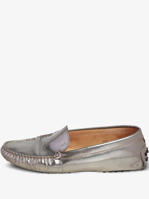 Tod's Vintage patent leather penny loafers