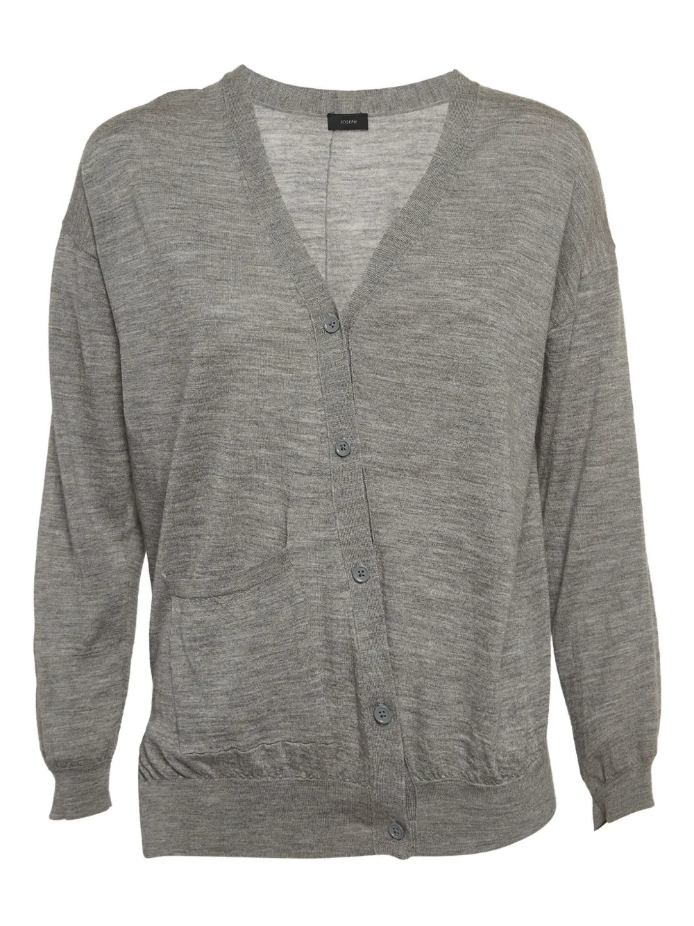 JOSEPH asymmetrical rib knit cardigan | Grey | Image 1